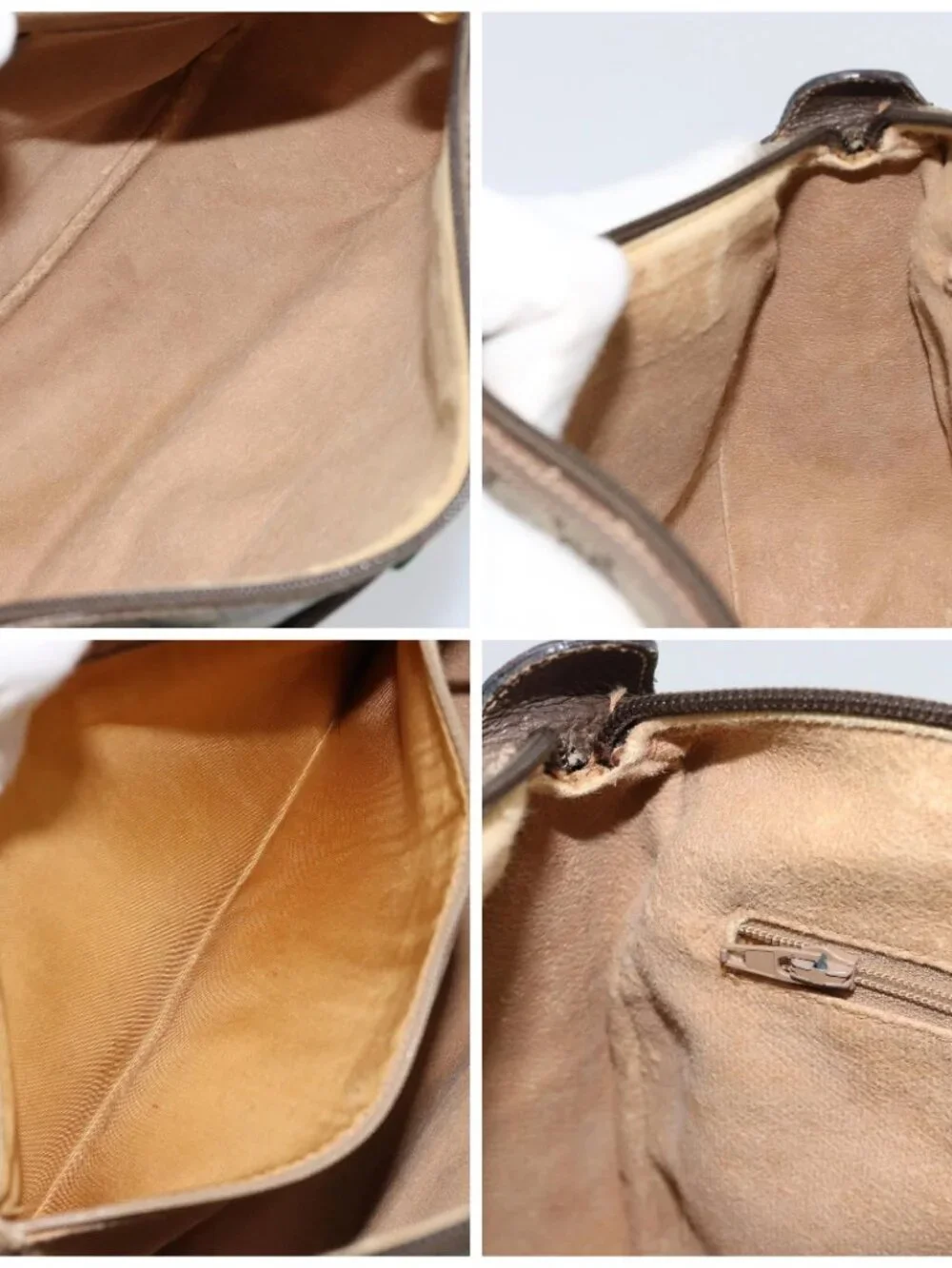GUCCI GG Supreme Web Sherry Line Bag PVC Beige Gold 89 02 077 Auth 133234 - Picture 15 of 16